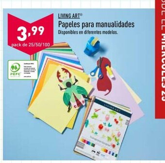 ALDI Living Art Papeles para manualidades oferta