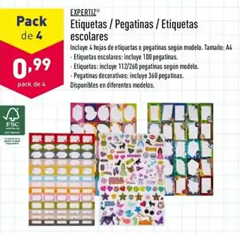 Expertiz Etiquetas / Pegatinas / Etiquetas escolares