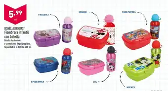 ALDI Disney-Licencias Fiambrera infantil con botella 400ml oferta