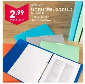 ALDI Expertiz Carpeta anillas / carpeta clip oferta