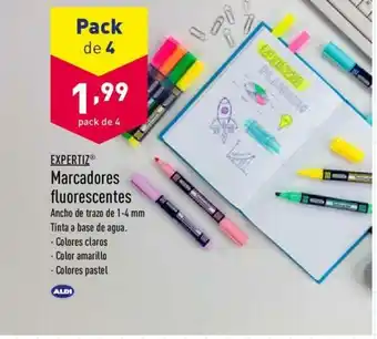 ALDI Expertiz Marcadores fluorescentes 1-4mm oferta
