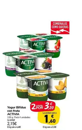 Carrefour Market Activia Yogur Bifidus Con Fruta 120g oferta