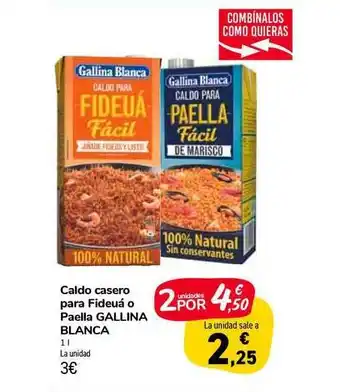 Carrefour Market Gallina Blanca Caldo Casero Para Fideuá O Paella 1L oferta