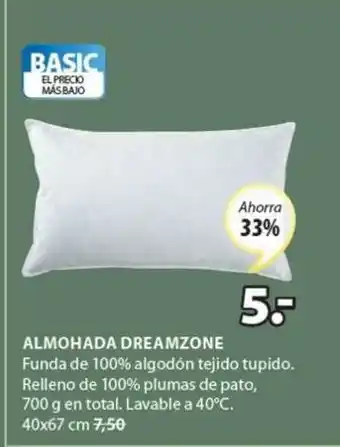 JYSK Almohada Dreamzone oferta