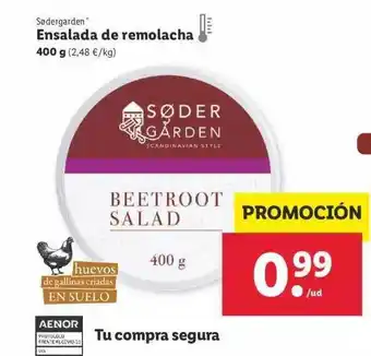 Lidl Sodergarden Ensalada De Remolacha 400g oferta