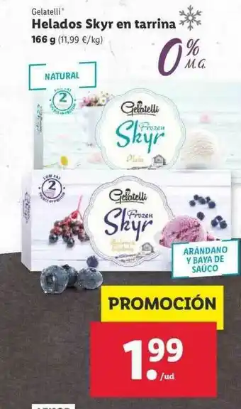 Lidl Gelatelli Helado Skyr En Tarrina 166g oferta