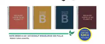 Abacus Note Book-4 A4 A5 Ecoalf Miquelrius 120 Fulls oferta