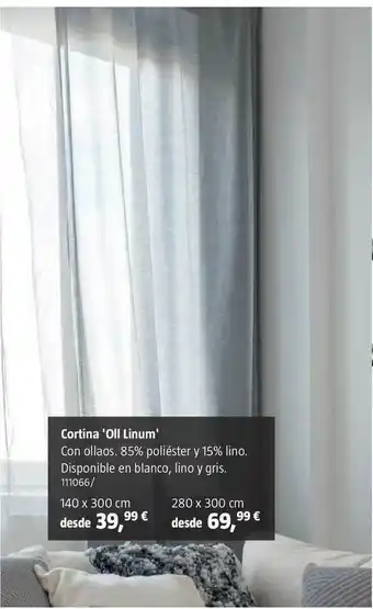 Bauhaus Cortina 'oli Linum' oferta