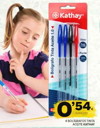Supermercados Dani Kathay 4 Boligrafos Tinta Aceite oferta