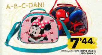 Supermercados Dani Portameriendas Minnie Star 3d O Spiderman 3d oferta