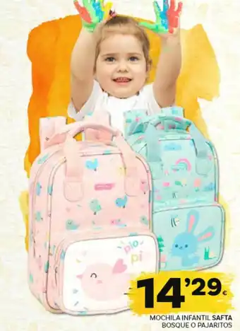 Supermercados Dani Safta Mochila Infantil Bosque O Pajaritos oferta
