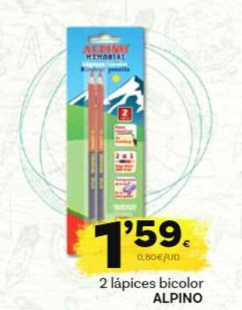 Supermercados Dani Alpino 2 Lápices Bicolor oferta