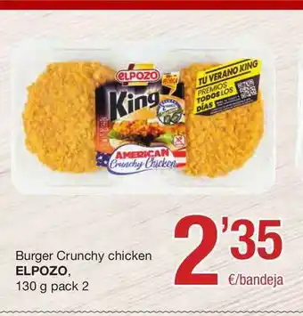 SPAR Fragadis Burger Crunchy Chicken Elpozo 130 g oferta