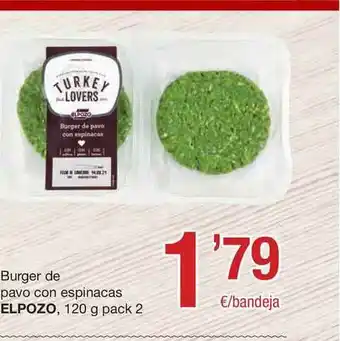 SPAR Fragadis Burger De Pavo Con Espinacas Elpozo 120 g oferta