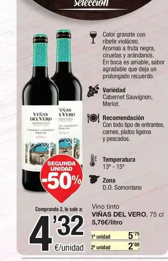 SPAR Fragadis Vino Tinto Viñas Del Vero 75 cl oferta