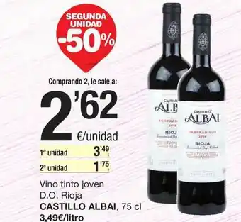 SPAR Fragadis Vino Tinto Joven D.o. Rioja Castillo Albai 75 cl oferta