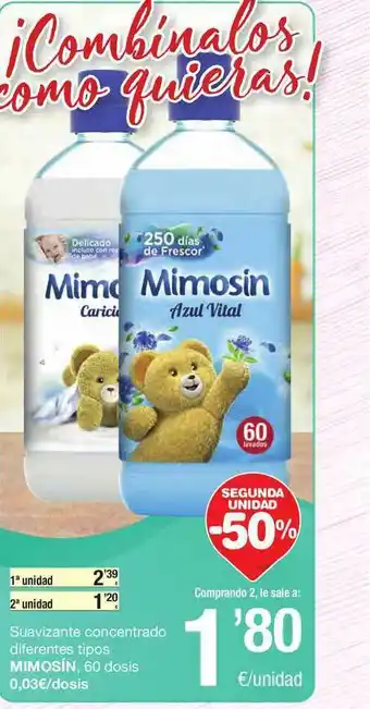 SPAR Fragadis Suavizante Concentrado Diferentes Mimosín oferta