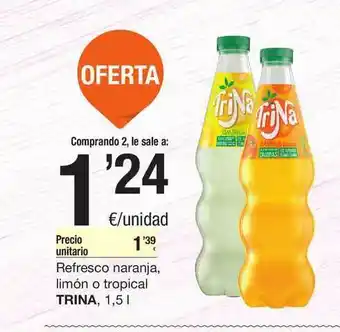 SPAR Fragadis Refresco Naranja Limón O Tropical Trina oferta