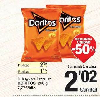 SPAR Fragadis Triángulos Tex-mex Doritos oferta