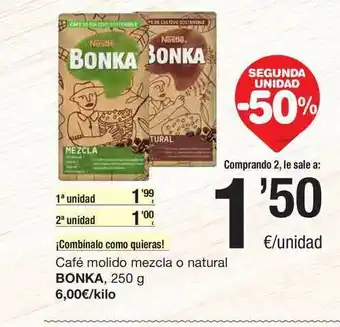 SPAR Fragadis Café Molido Mezcla O Natural Bonka oferta