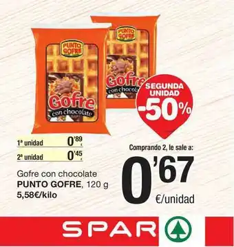 SPAR Fragadis Gofre Con Chocolate Punto Gofre oferta