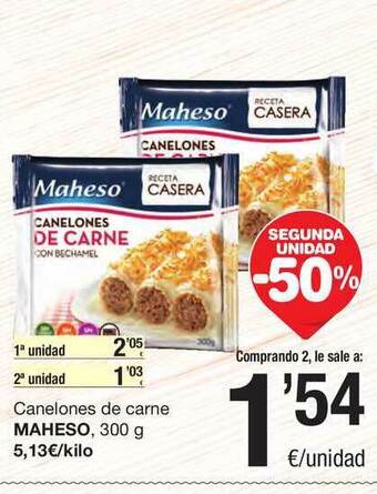 SPAR Fragadis Canelones De Carne Maheso oferta