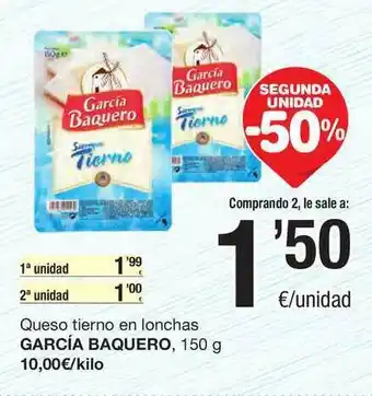 SPAR Fragadis Queso Tierno En Lonchas Garcúa Baquero oferta