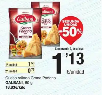 SPAR Fragadis Queso Rallado Grana Padano Galbani oferta