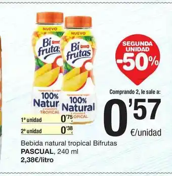 SPAR Fragadis Bebida Natural Tropical Bifrutas Pascual oferta