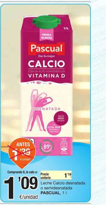 SPAR Fragadis Leche Calcio Desnatada O Semidesnatada Pascual oferta