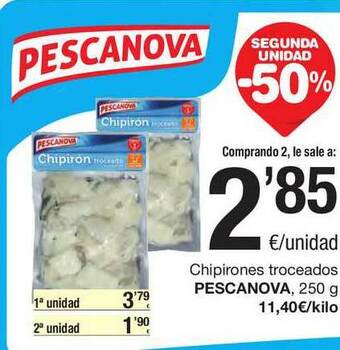 SPAR Fragadis Chipirones Troceados Pescanova oferta