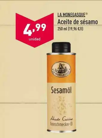ALDI La Monegasque Aceite De Sésamo oferta
