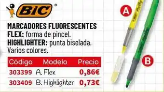 Carlin Marcadores Fluorescentes Flex Highlighter Bic oferta