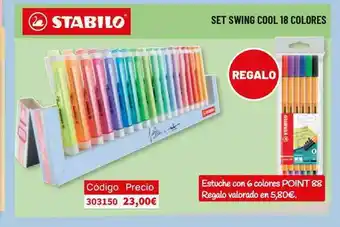 Carlin Set Swing Cool 18 Colores Stabilo oferta