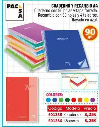 Carlin Cuaderno Y Recambio A4 oferta