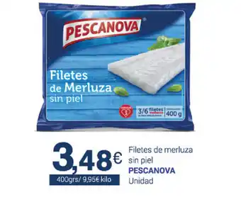 Supermercados Plaza Pescanova Filetes de merluza sin piel Unidad 400grs. oferta