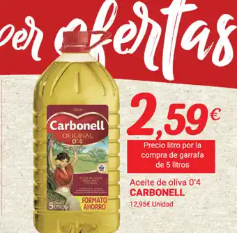 Supermercados Plaza Carbonell Aceite de oliva 0'4 Unidad 5 litros oferta