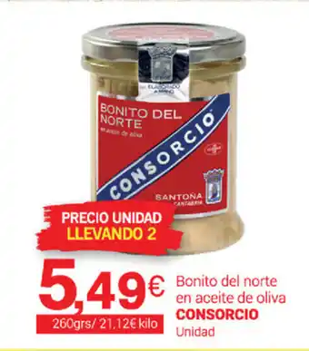 Supermercados Plaza Consorcio Bonito del norte en aceite de oliva Unidad 260grs oferta