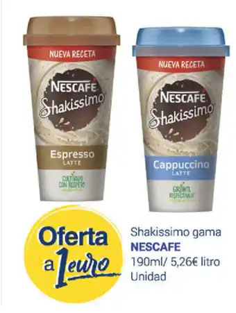 Supermercados Plaza Nescafe Shakissimo gama 190ml Unidad oferta