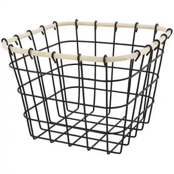 Action Cesta de metal con ratán oferta