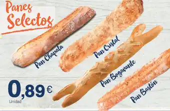 Supermercados Plaza Pan Selectos Pan Chapata, Pan Cristal, Pan Bogavante, Pan Bastón oferta