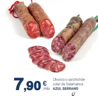 Supermercados Plaza Azul Serrano Chorizo o salchichón cular de Salamanca oferta