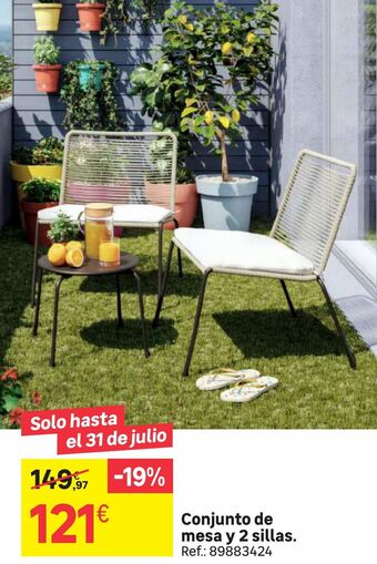 Leroy Merlin Conjunto de mesa y 2 sillas oferta
