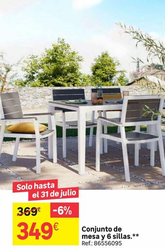 Leroy Merlin Conjunto de mesa y 6 sillas oferta