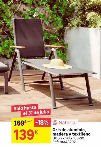 Leroy Merlin Oris de aluminio madera y textileno oferta