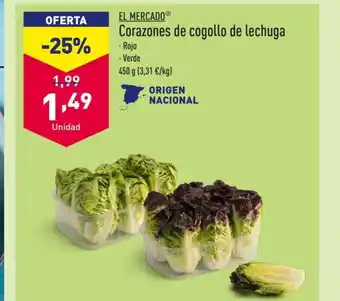 ALDI EL MERCADOⓇ Corazones de cogollo de lechuga oferta