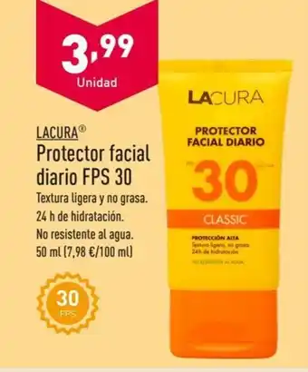 ALDI LACURAⓇ Protector facial diario FPS 30 oferta