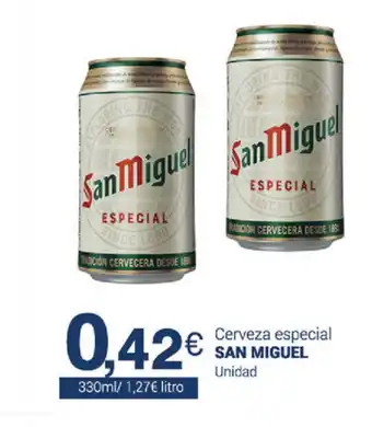 Supermercados Plaza San Miguel Cerveza especial Unidad 330ml oferta