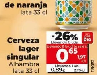 Dia Cerveza alhambra oferta