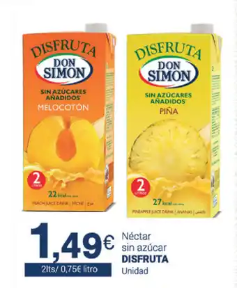 Supermercados Plaza Disfruta Néctar sin azúcar Unidad 2lts oferta